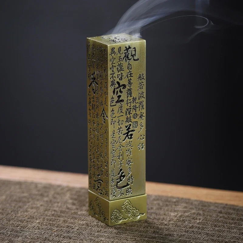 Alloy Buddhist Sutra Incense Stick Burner