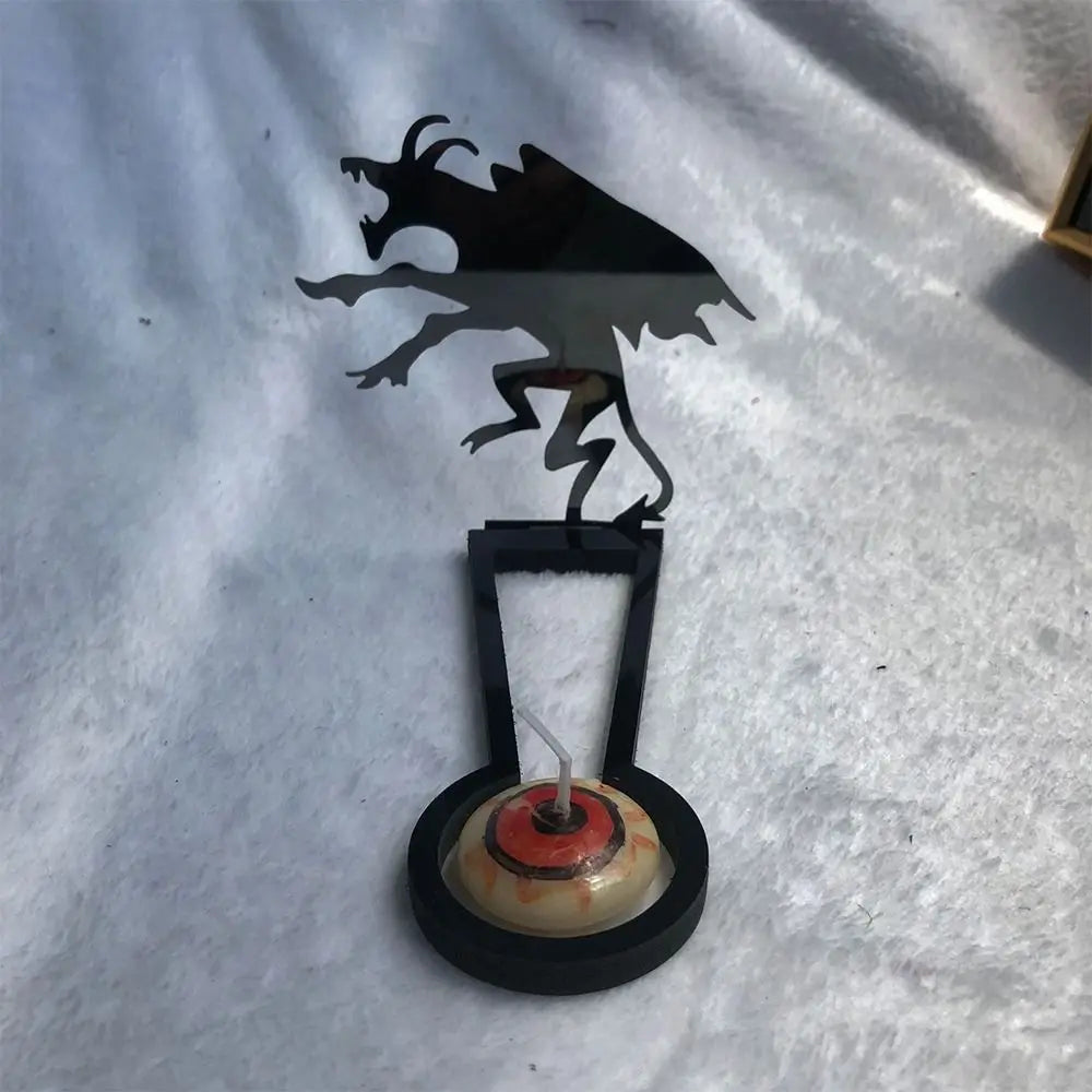 Black Halloween Shadow Projection Candlestick Decoration