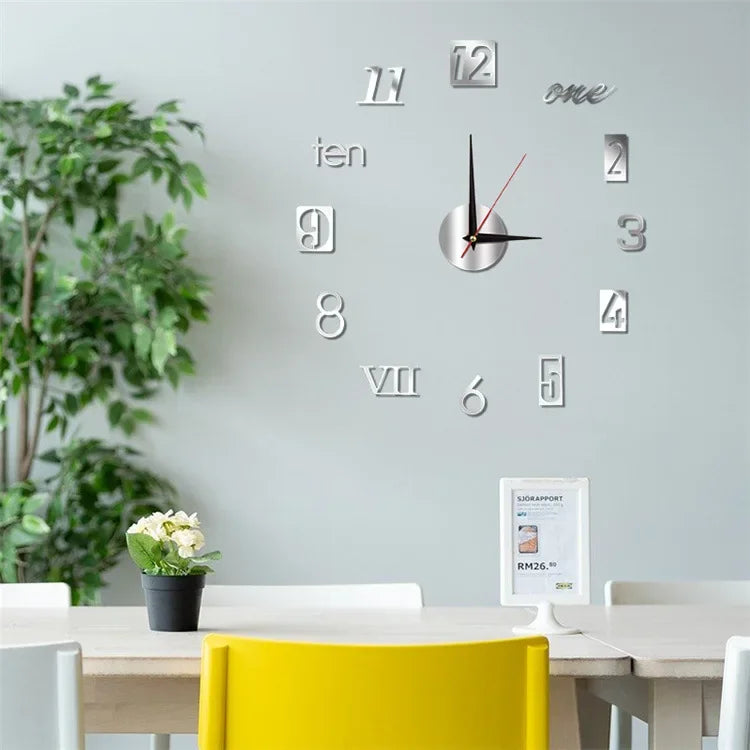 DIY Modern Design Large Wall Clock