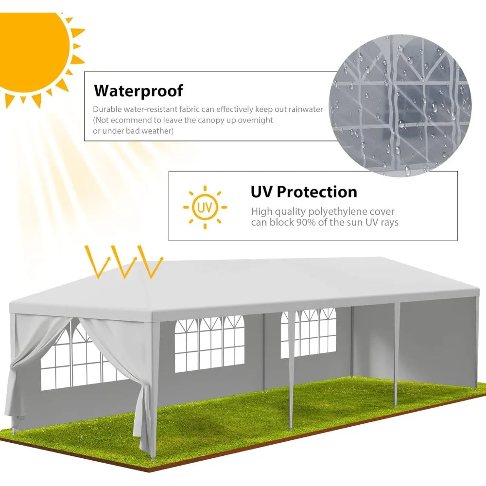 10'x30' Outdoor Canopy Tent with Removable Sidewalls