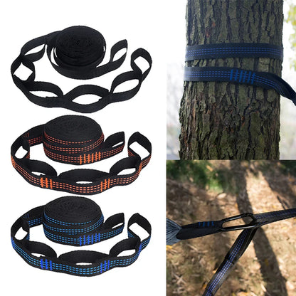 2Pcs High Bearing Capacity Hammock Straps - 600lbs Breaking Strength Polyester Belt Rope with Ring Buckle