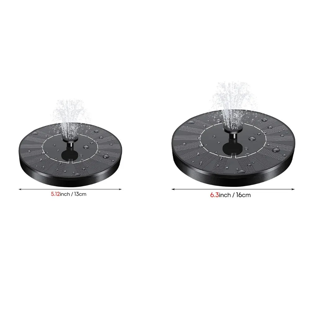 Outdoor Solar Water Fountain Floating Bird Bath Garden Pool Pond Waterfall Fountain Solar Panel Powered Water Pump