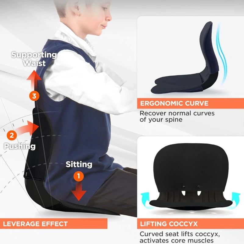 Ergonomic waist protection, posture correction cushion