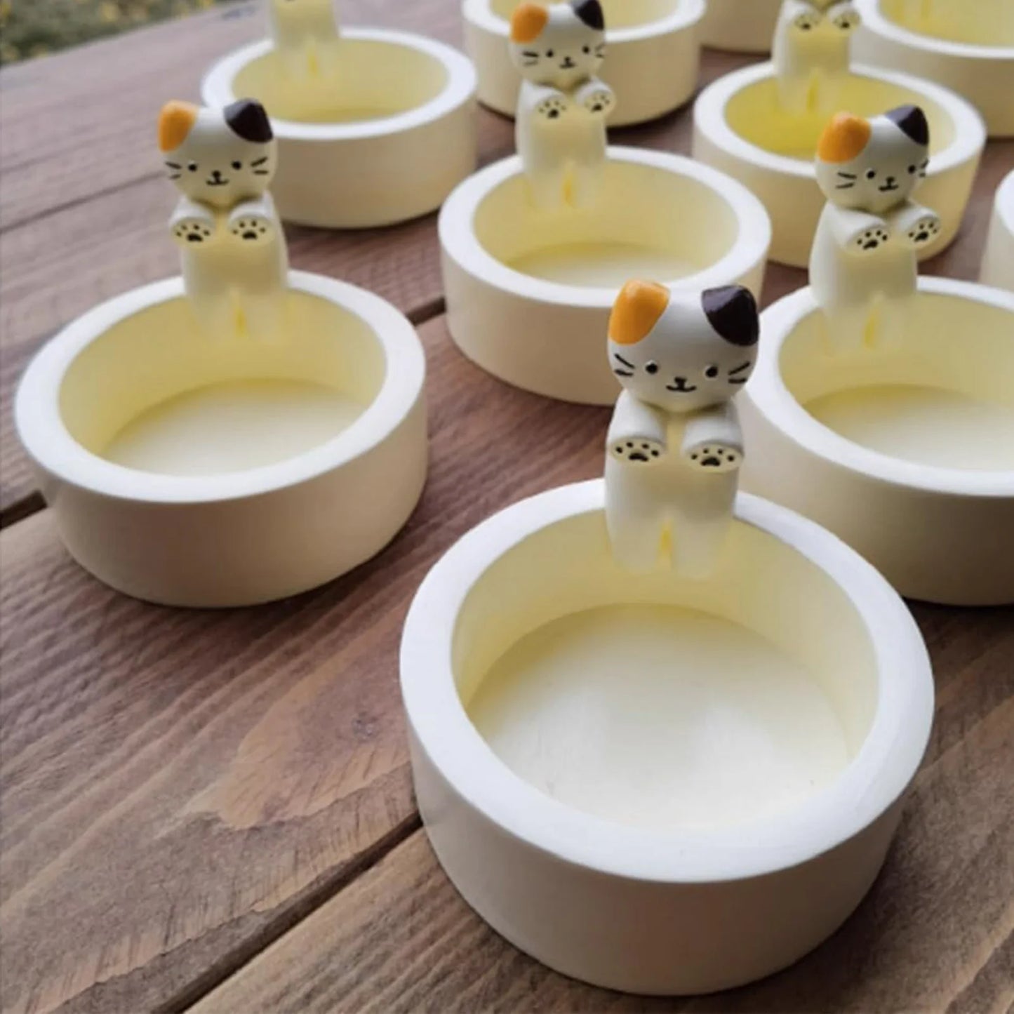 Cute Kitten Candle Holder